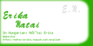 erika matai business card